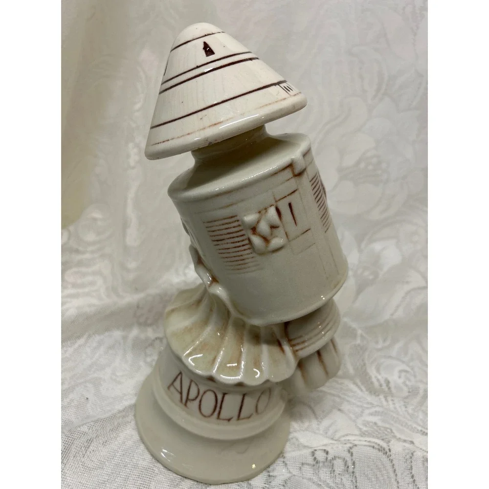 Vintage Thomas W‎ Sims Distillery Apollo Rocket Ceramic Decanter Space Mission